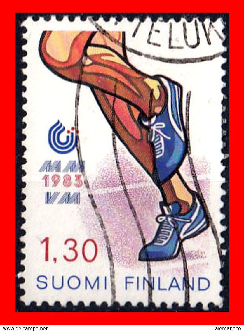 FINLANDIA (EUROPA) SELLO AÑO 1983 CAMPEONATO MUNDIAL DE ATLETISMO. HELSINKI. - Usados