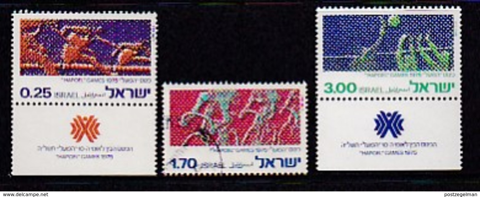 ISRAEL, 1975, Used Stamp(s), Without Tab, Hapoel Games, SG601-603, Scannr. 17455 (mixed) - Gebruikt (zonder Tabs)