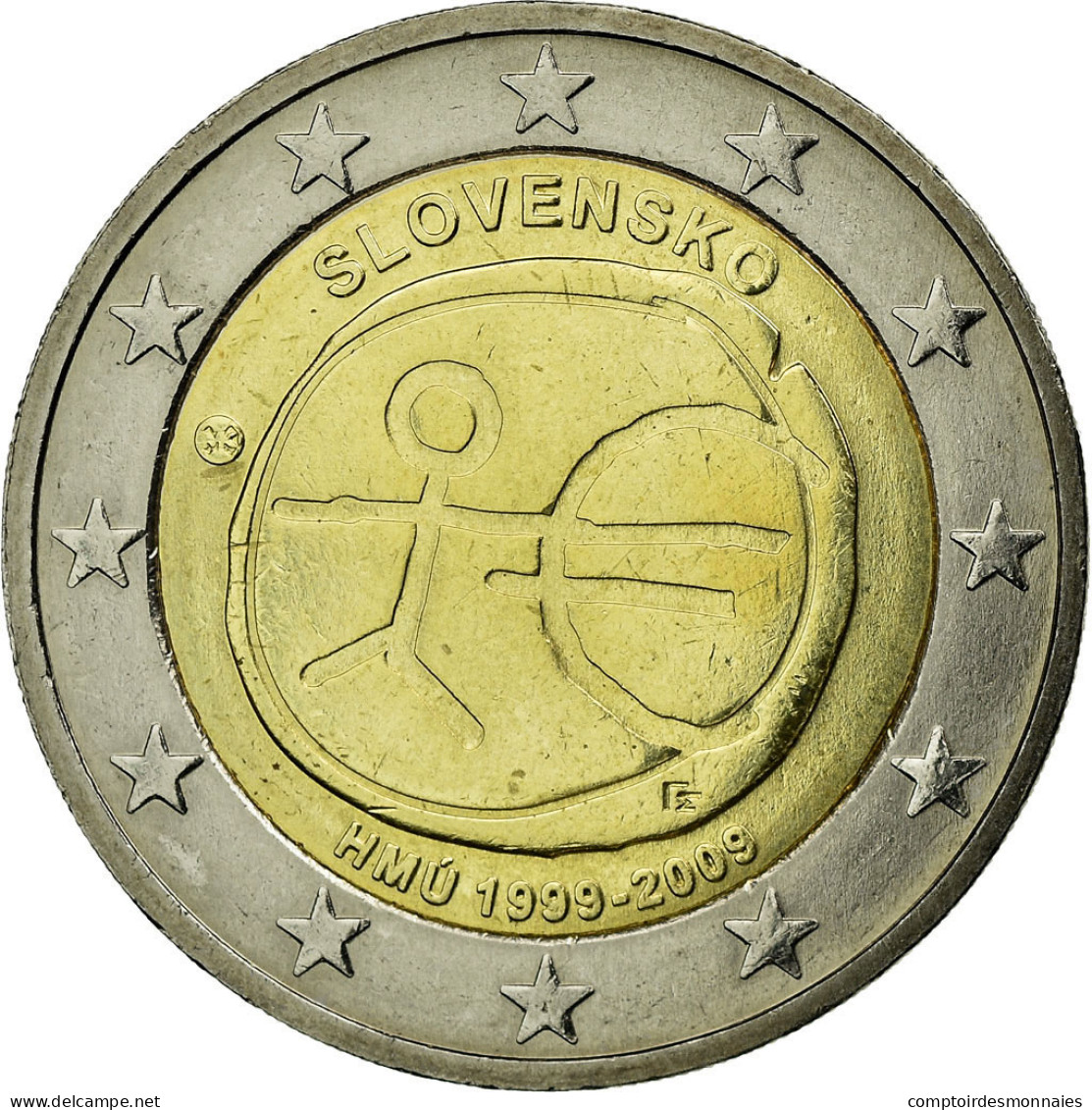 Slovaquie, 2 Euro, EMU 10th Anniversary, 2009, SUP, Bi-Metallic, KM:103 - Slowakije