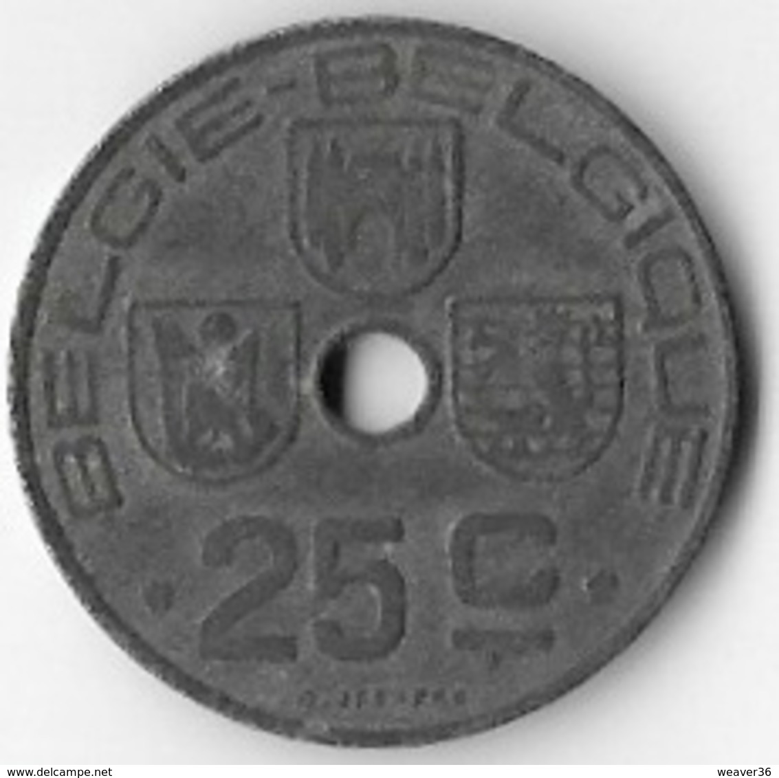 Belgium 1946 25 Centimes (Dutch First) [C820/2D] - 10 Cents & 25 Cents