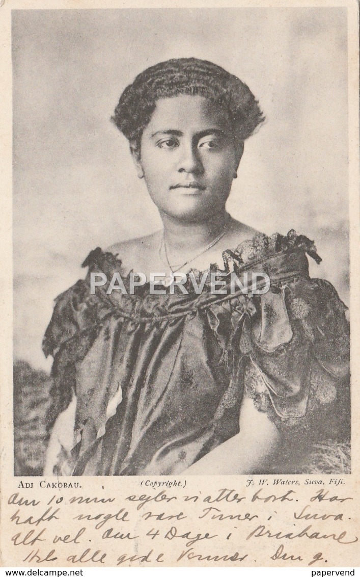 Fiji   Ani Cakobau Daughter Of Last King Of Fiji   Fj335 - Fidji