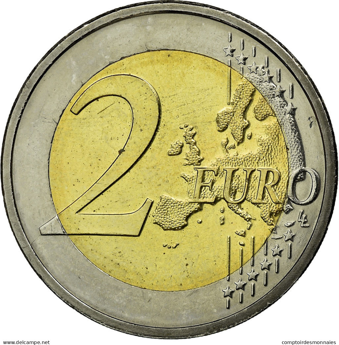 Chypre, 2 Euro, 10 Years Euro, 2009, SUP, Bi-Metallic, KM:89 - Cyprus