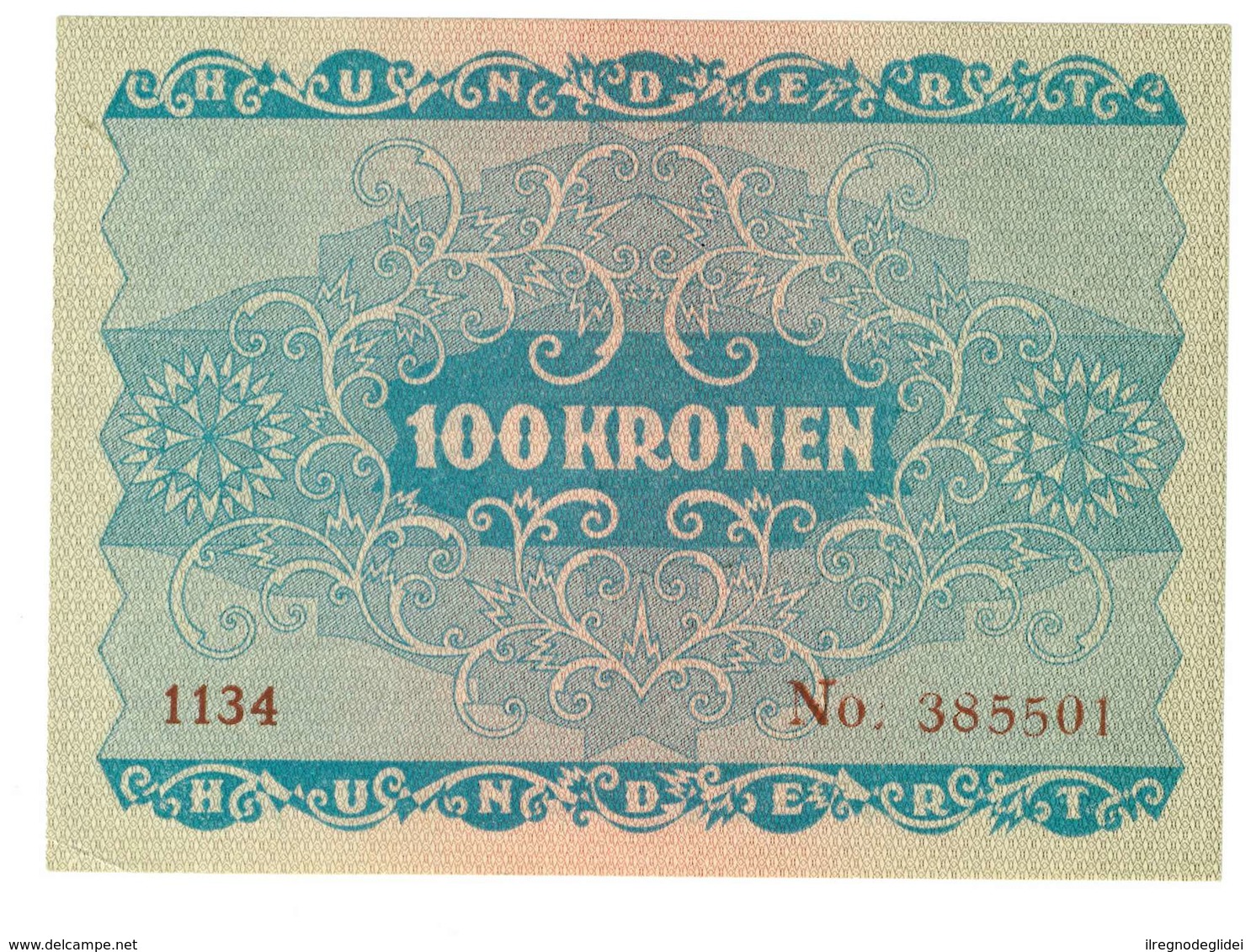 IMPERO AUSTRO UNGARICO - ANNO 1922 - 100 KRONEN - QUALITA' FDS - SERIALE ROSSO 114 - 385502  - WYSIWYG - Austria