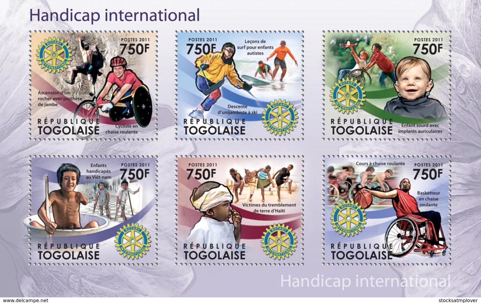 Togo  2011  Handicap International ，rotary  International - Togo (1960-...)