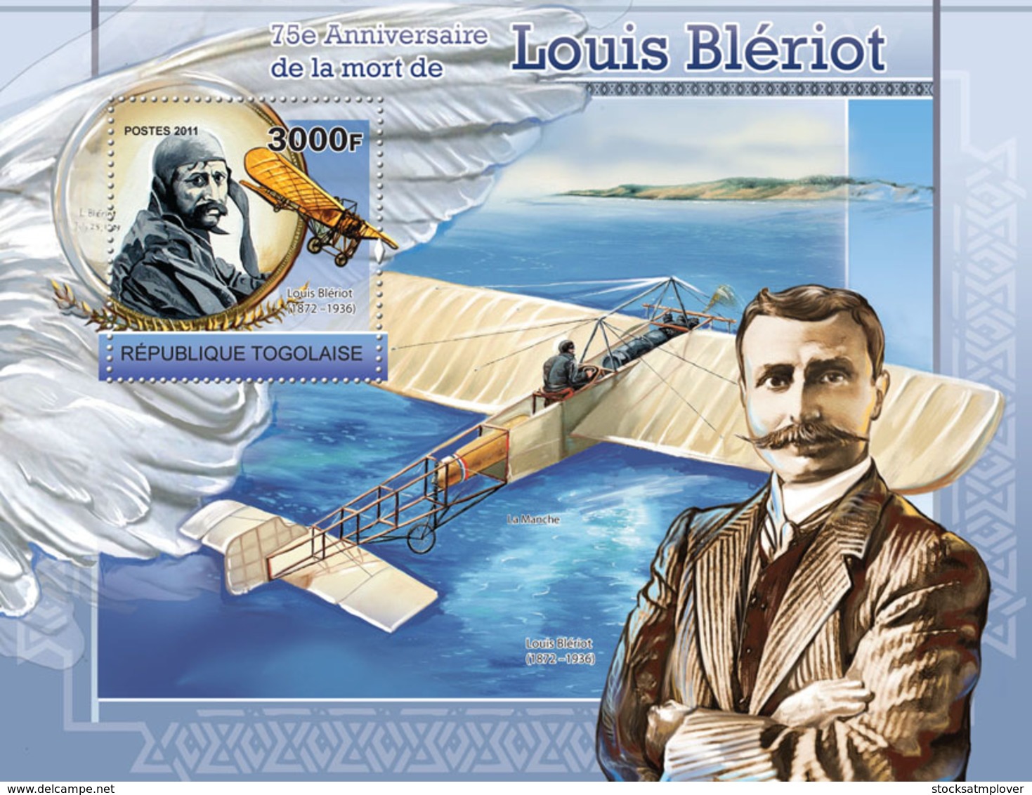 Togo  2011 Louis Bleriot, French Aviator, Inventor, And Engineer. Aircraft - Togo (1960-...)