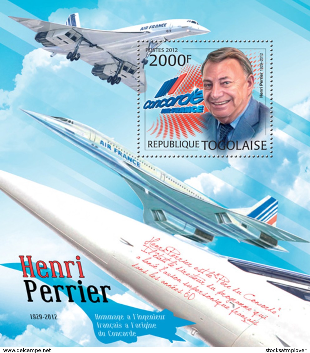 Togo  2012  HenriPerrier. Concorde ,airplane - Togo (1960-...)