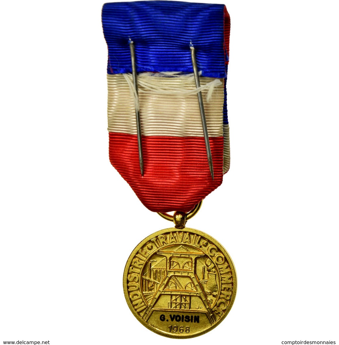 France, Commerce-Travail-Industrie, Médaille, 1968, Non Circulé, Gilt Bronze - Autres & Non Classés