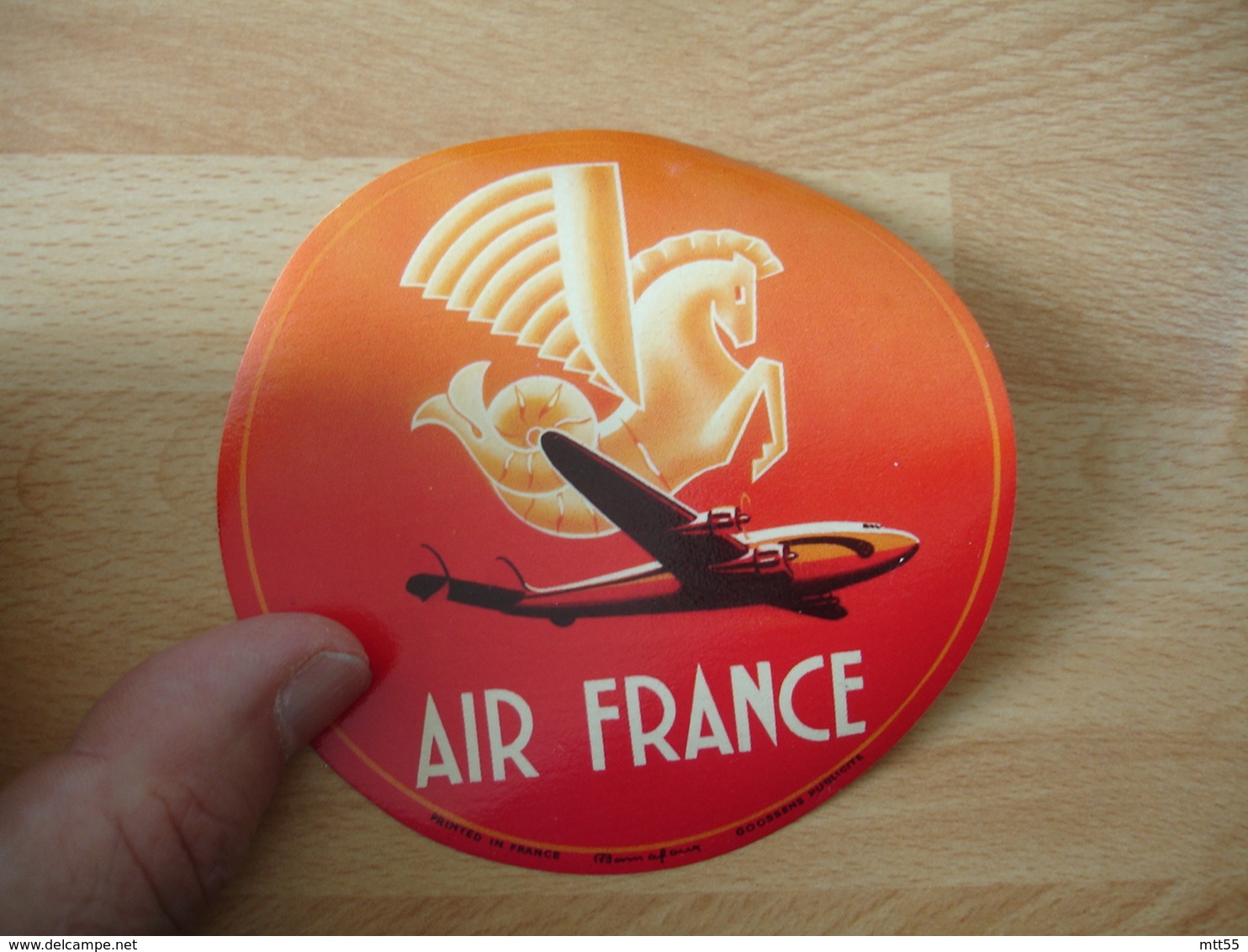 Lot De 2 Ait France  Avion Aviation Etiquette Hotel Bagages Luggage - Etiketten Van Hotels