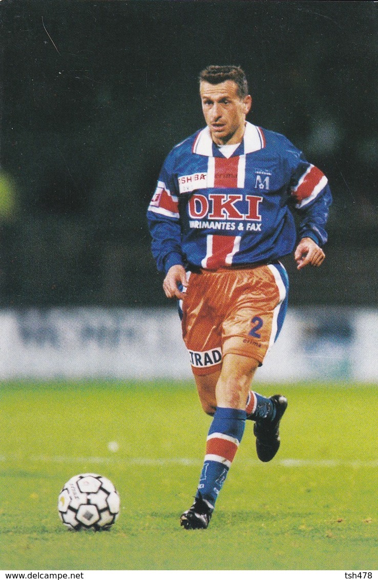 FOOTBALL--MONTPELLIER--Pascal BAILLS--défenseur---championnat 2000---carte PUB--voir  2 Scans - Football