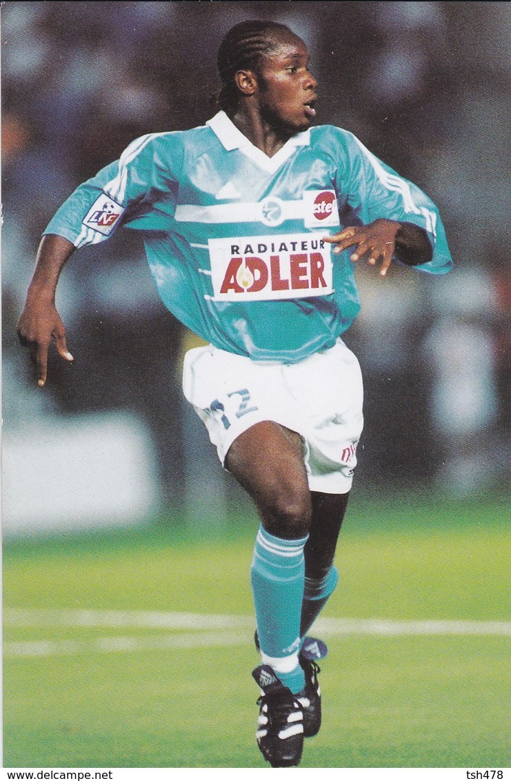 FOOTBALL--STRASBOURG--Pegguy LUYINDULA--Attaquant---championnat 2000---carte PUB--voir  2 Scans - Soccer