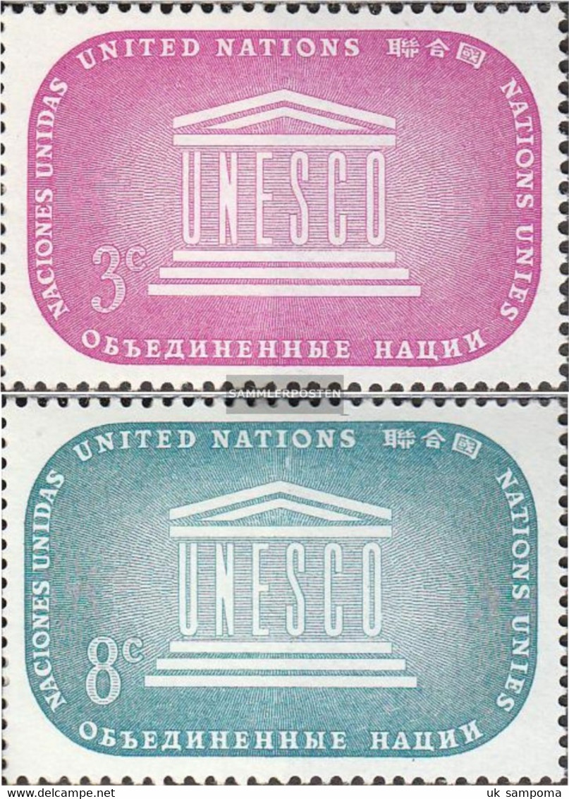 UN - New York 37-38 (complete Issue) Unmounted Mint / Never Hinged 1955 UNESCO - Unused Stamps