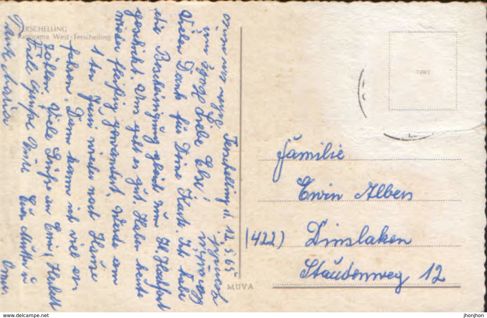 Netherlands - Postcard Circulated - Terschelling - Panorama West - 2/scans - Terschelling