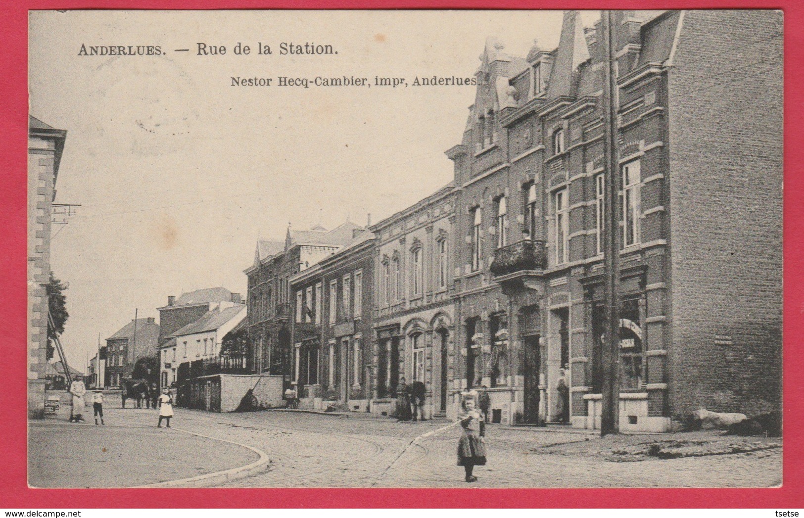 Anderlues - Rue De La Station  - 1912 ( Voir Verso ) - Anderlues