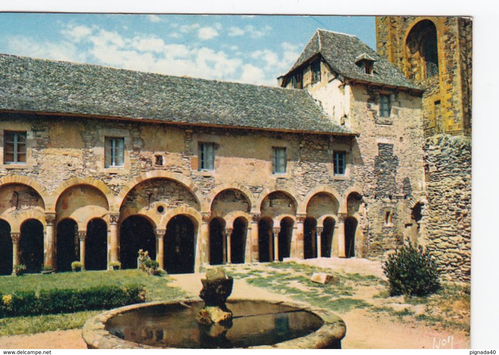 Cp , 12 , CONQUES-en-ROUERGUE , Le Cloître De L'Abbaye (XIIe S.) - Andere & Zonder Classificatie