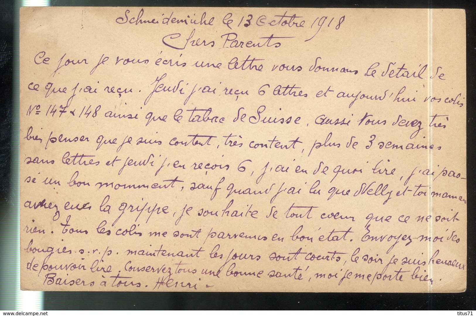 Courrier De Prisonnier Français En Allemagne - 07-11-1918 - Camp De Schneidemühl ( Allemagne ) - Documents