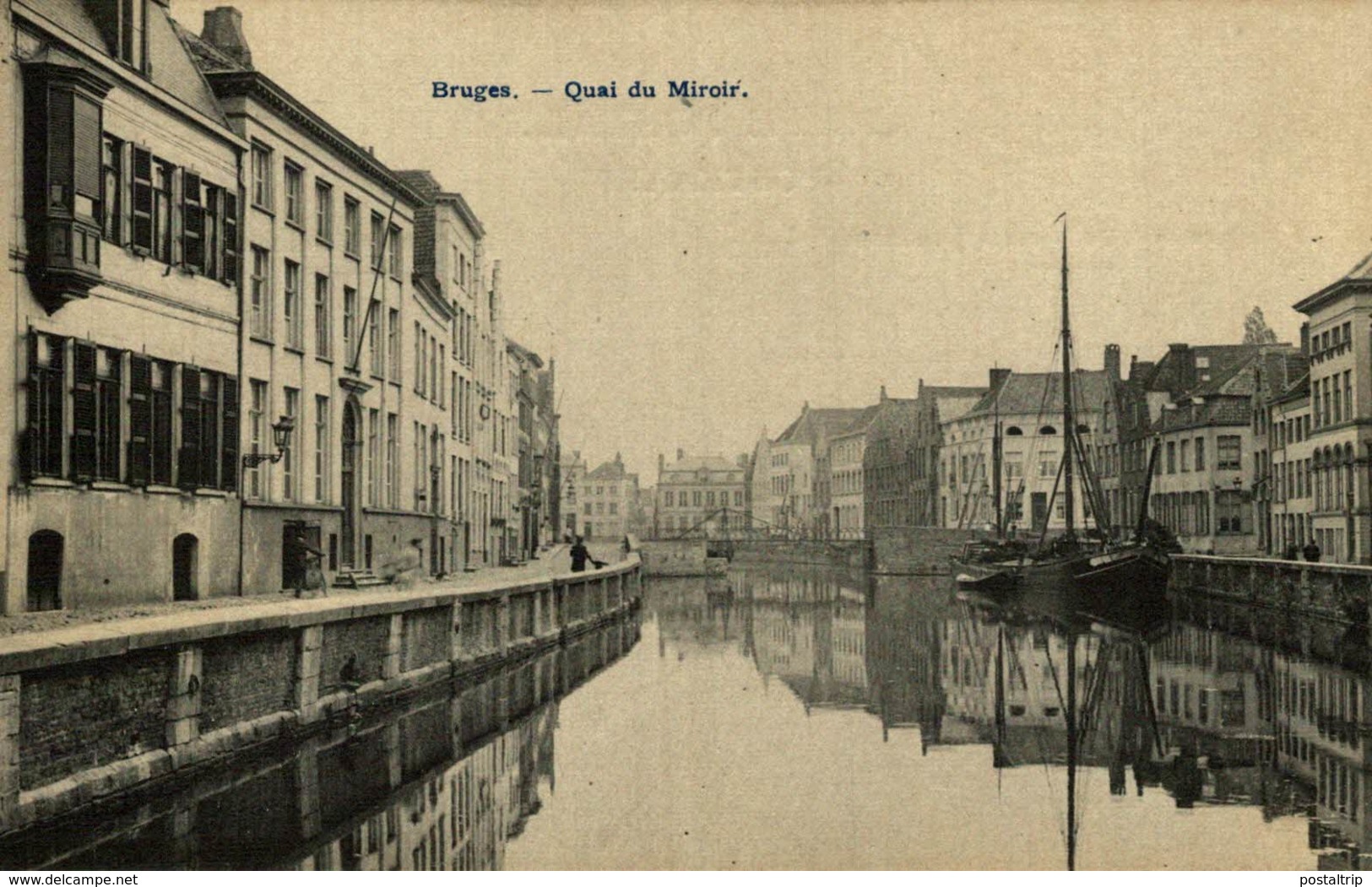 CLICHE RARE BRUGES   QUAI DU MIROIR - Brugge