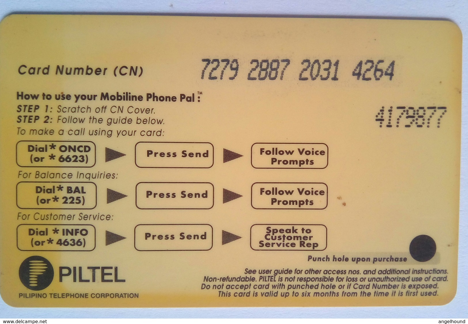 Mobiline Phonepal 100 Pesos  (thick) - Filipinas