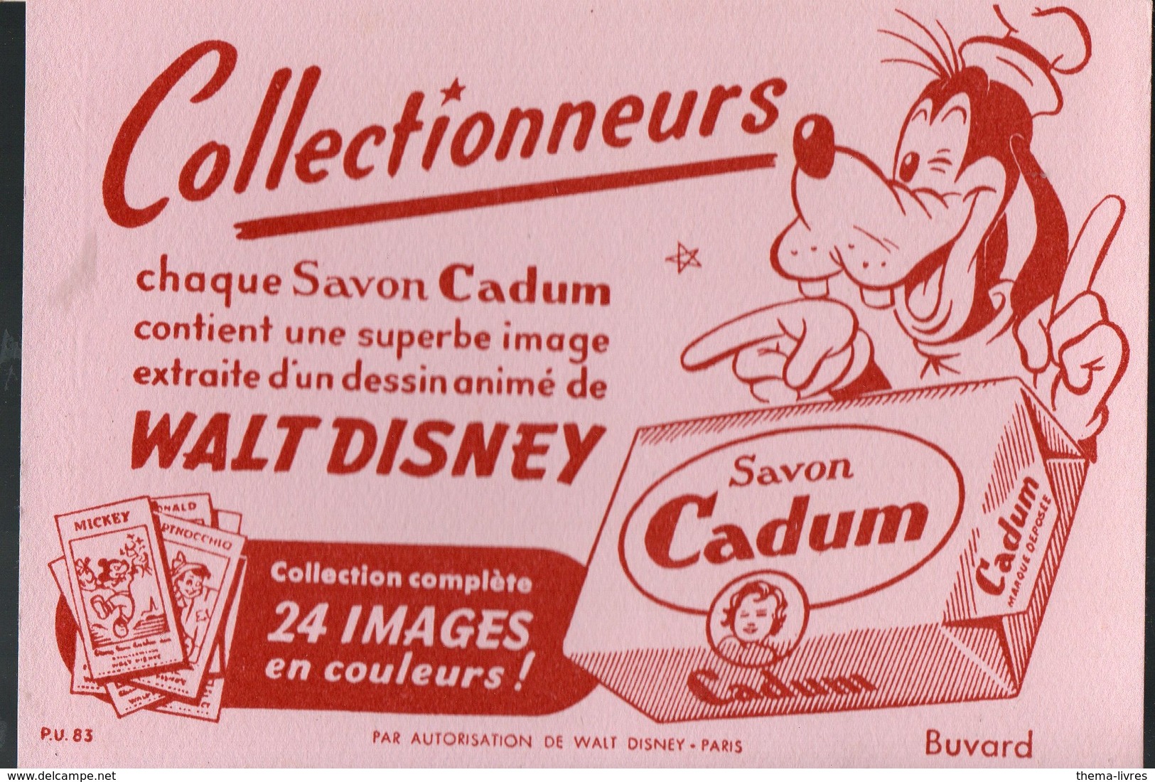 Buvard SAVON CADUM (ill Walt Disney) (PPP17626) - Perfume & Beauty