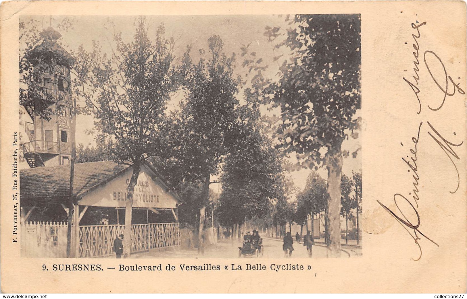 92-SURESNES-BOULVARD DE VERSAILLE " LA BELLE CYCLISTE" - Suresnes