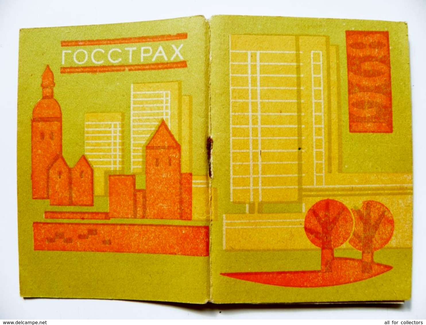 interesting small calendar booklet 1968 year from ussr Latvia gosstrah 7x10cm