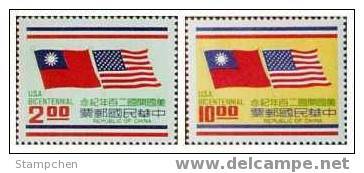 Taiwan 1976 USA Bicentennial Stamps National Flag - Unused Stamps