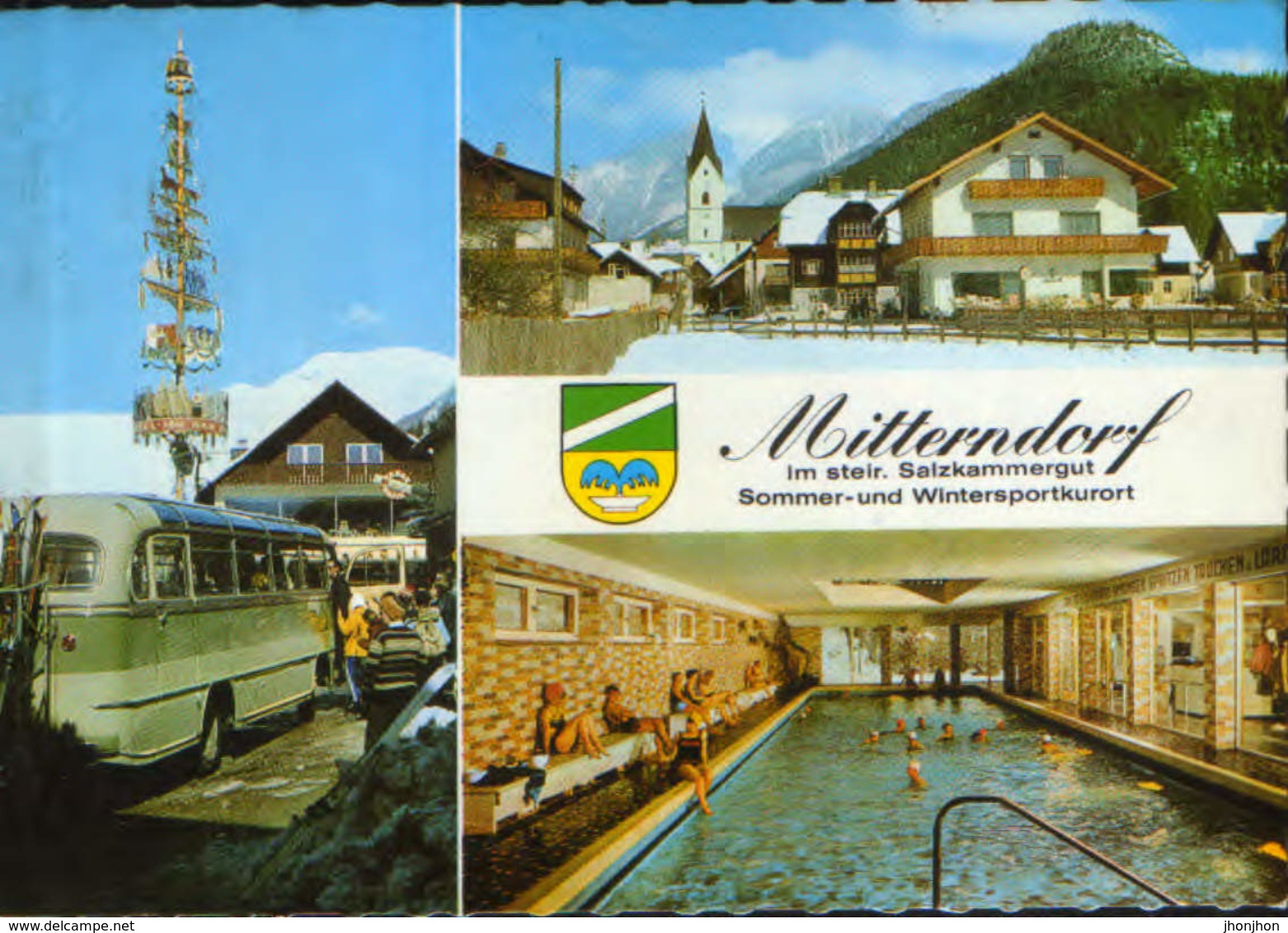 Austria  - Postcard Circulated In 1971  - Bad Mitterndorf  - Multiviews - 2/scans - Bad Mitterndorf