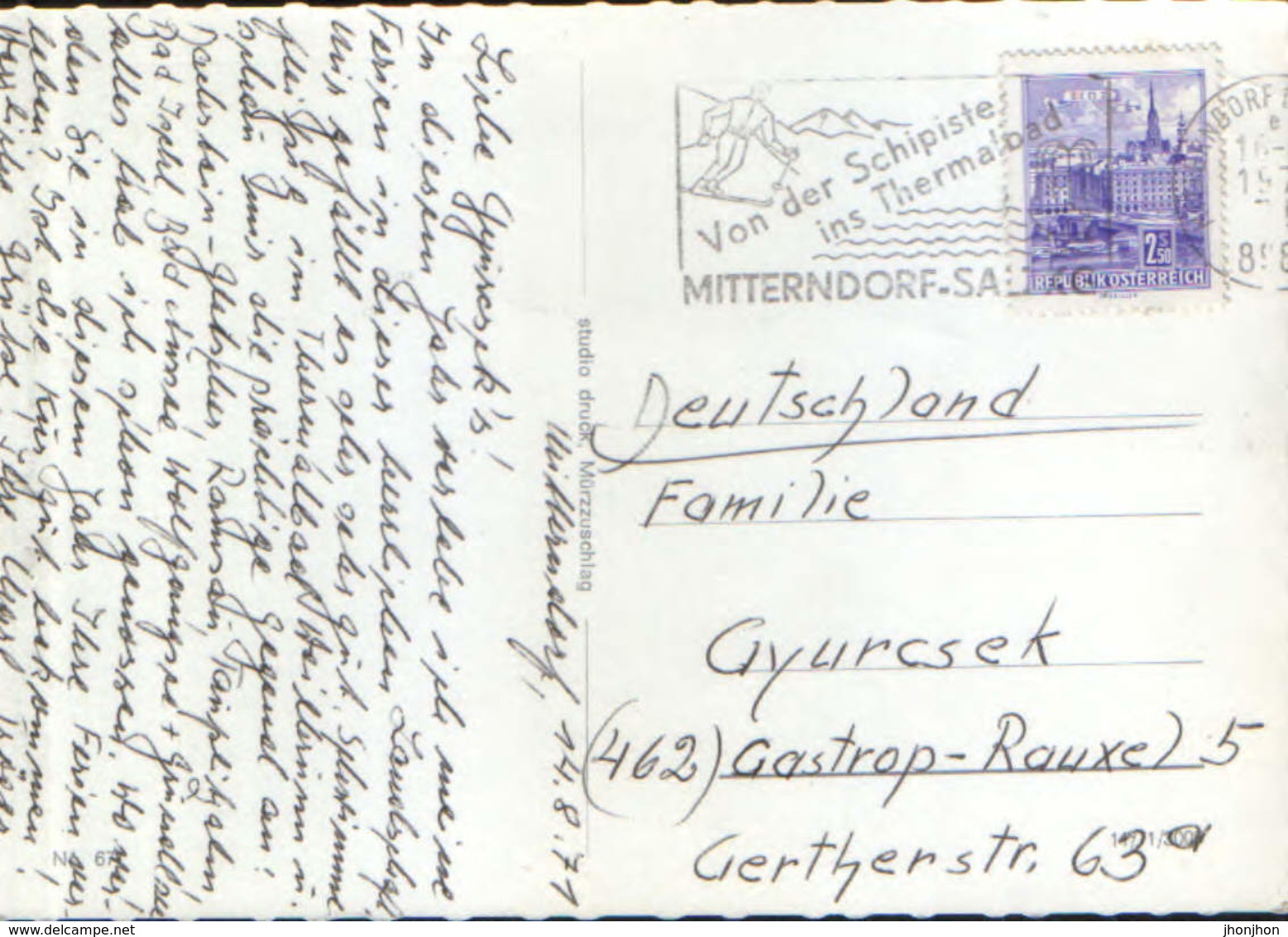 Austria  - Postcard Circulated In 1971  - Bad Mitterndorf  - Multiviews - 2/scans - Bad Mitterndorf