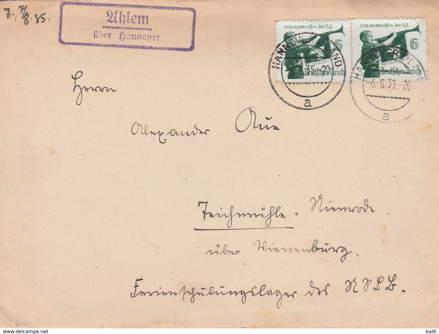 Allemagne Lettre Hannover 1935 - Lettres & Documents