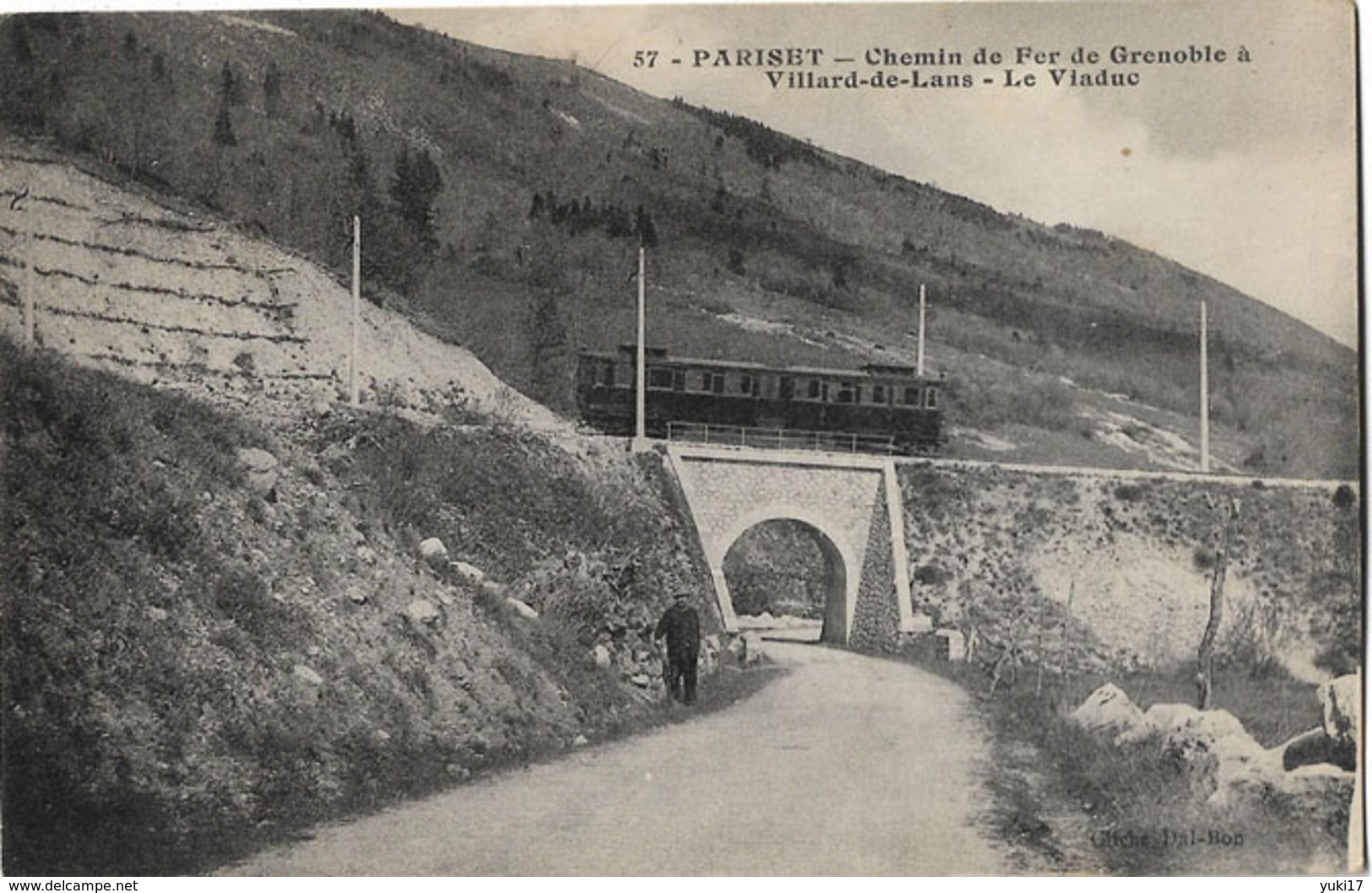 38 PARISET CHEMIN DE FER GRENOBLE VILLARD DE LANS VIADUC 57 TRAMWAY - Autres & Non Classés