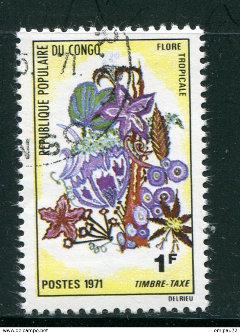 CONGO- Taxe Y&T N°46- Oblitéré (fleurs) - Gebraucht