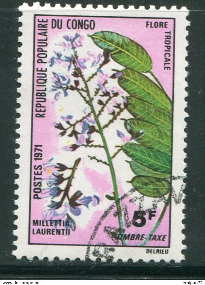 CONGO- Taxe Y&T N°48- Oblitéré (fleurs) - Usados