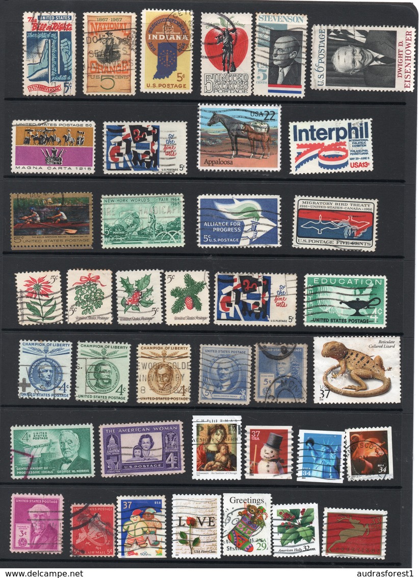 Commemorative Stamp Collection From United States ( Etats Unis ) Et Grande Bretagne UK - Collections