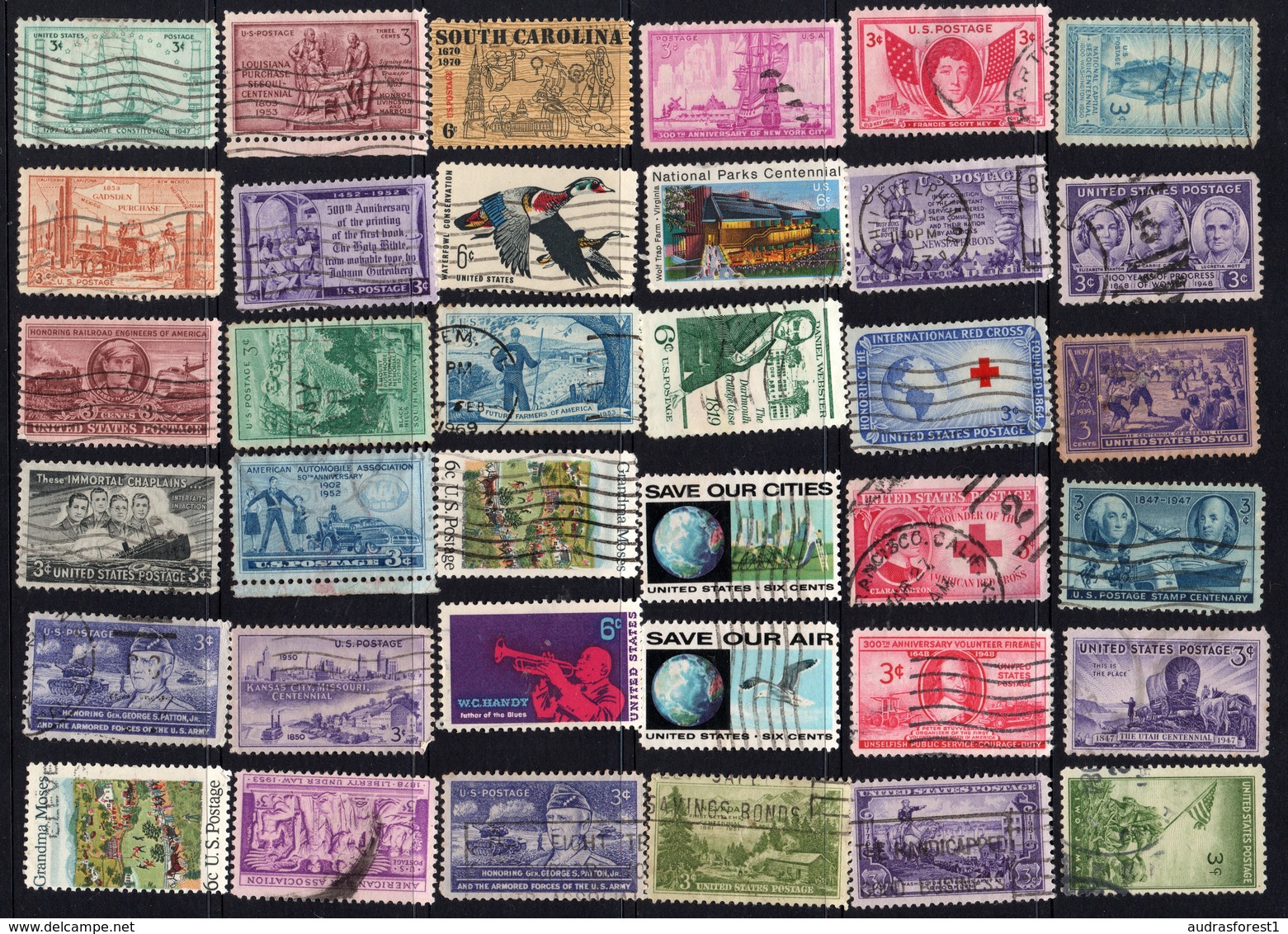 Commemorative Stamp Collection From United States ( Etats Unis ) Et Grande Bretagne UK - Collections