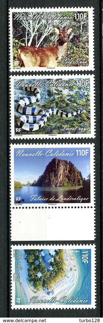Nlle CALEDONIE  2011 N° 1132/1135 ** Neufs MNH Superbes Tourisme Paysages Animaux Cerf Reptiles Faune Landscapes - Unused Stamps