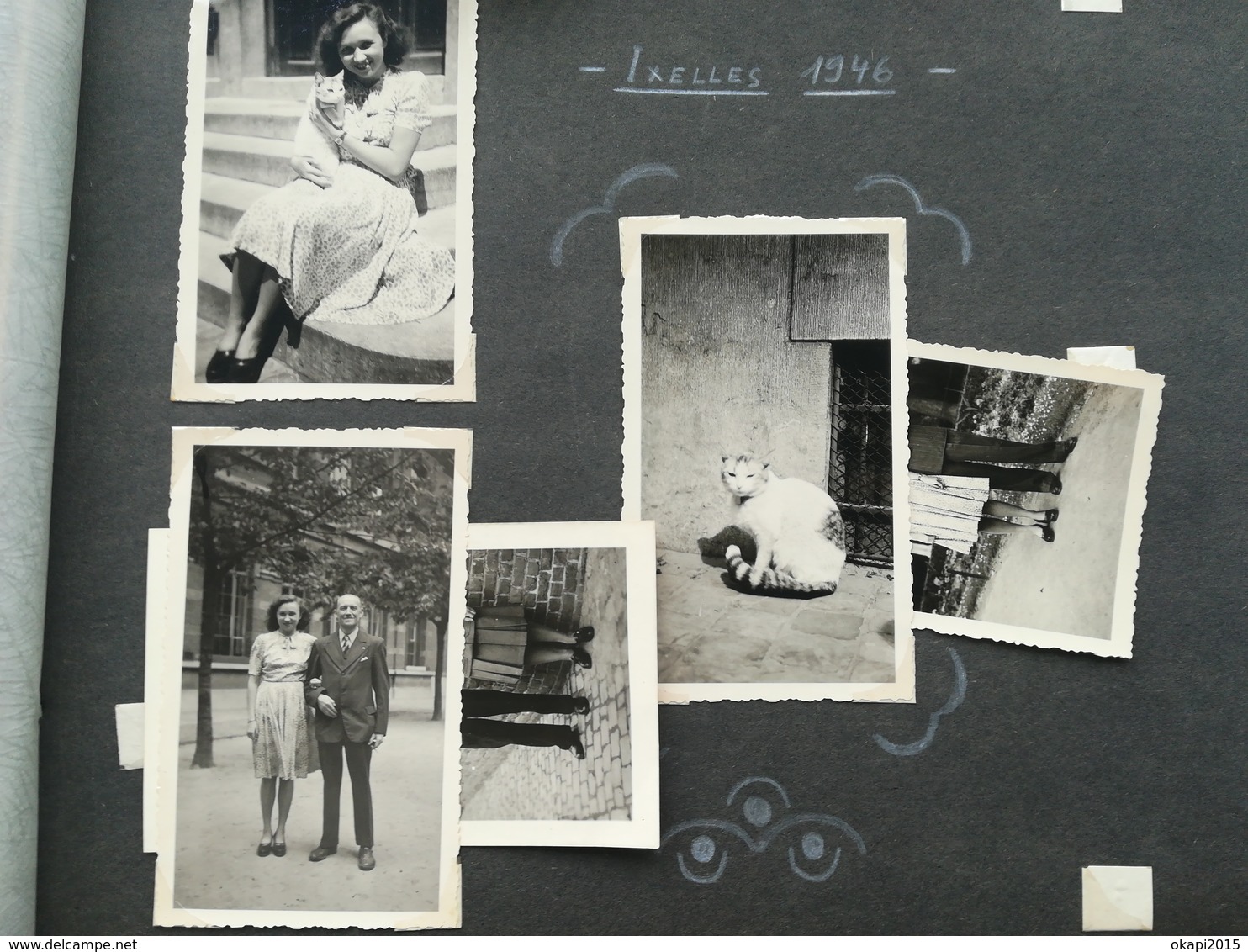 400 PHOTOS ORIGINALES NOIR-BLANC CENTRÉES UNIQUEMENT SUR LES PERSONNES PHOTOS DE FAMILLE DES RESTES D ALBUM - Album & Collezioni