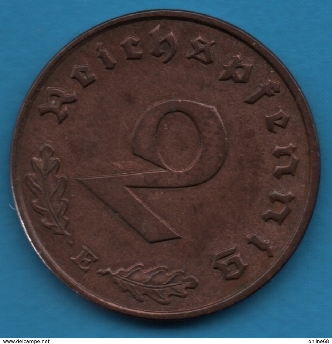 DEUTSCHES REICH 2 REICHSPFENNIG 1940 E KM# 90 (svastika) - 2 Reichspfennig