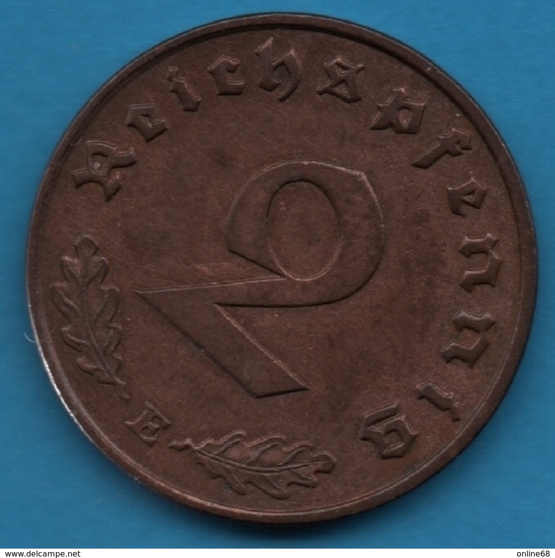 DEUTSCHES REICH 2 REICHSPFENNIG 1940 E KM# 90 (svastika) - 2 Reichspfennig