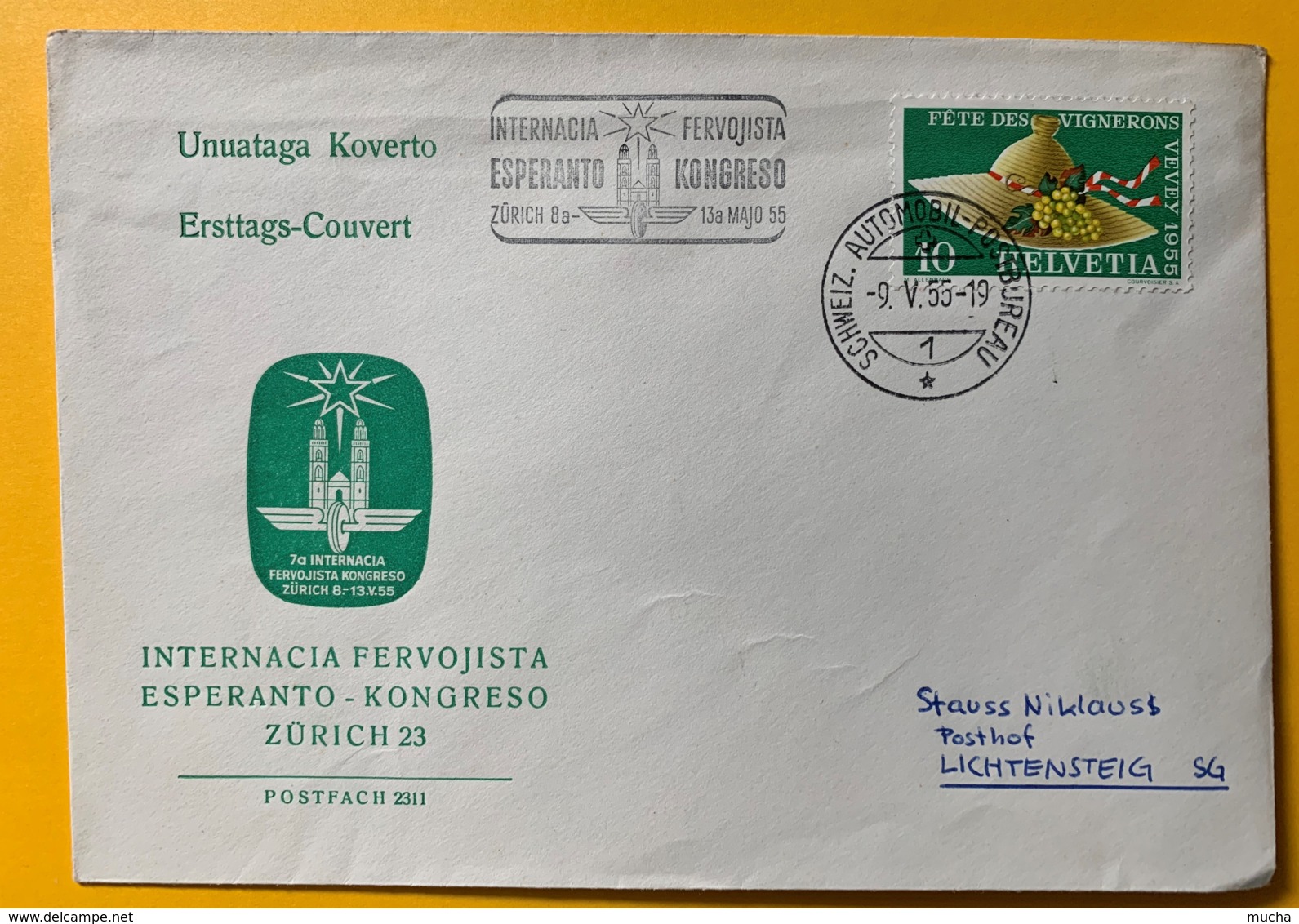 8076 - Congrès Esperanto Zürich 9.5.1955 - Non Classés