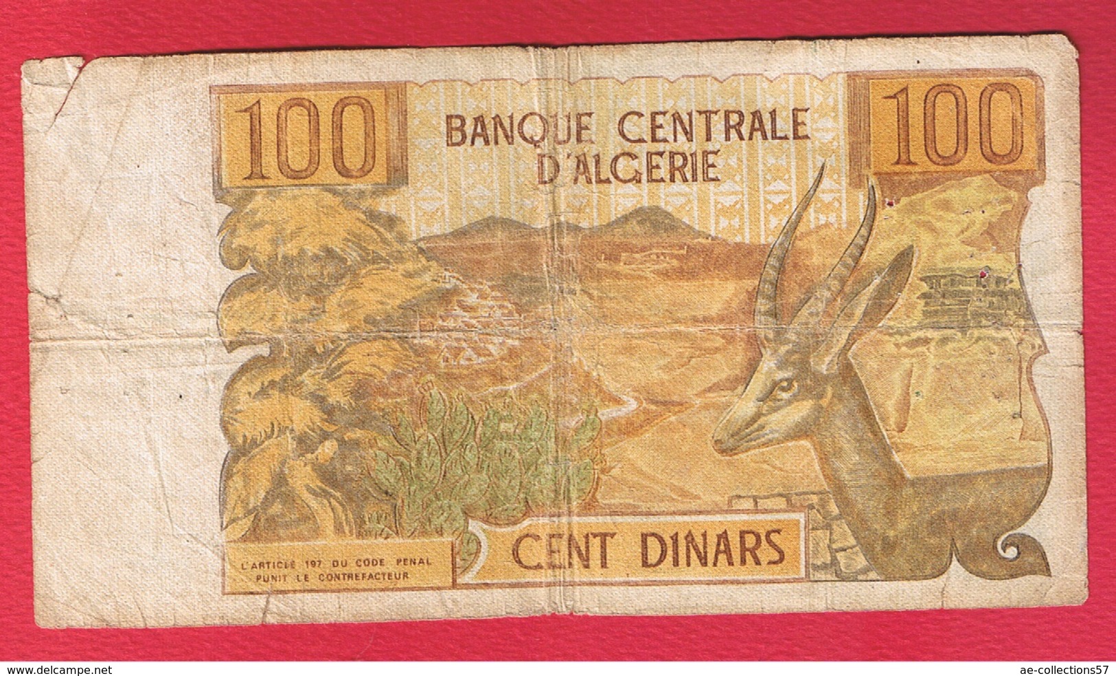 Algérie -  100 Dinars 1/1/1970  -  Pick # 128 -  état  TB- - Algérie