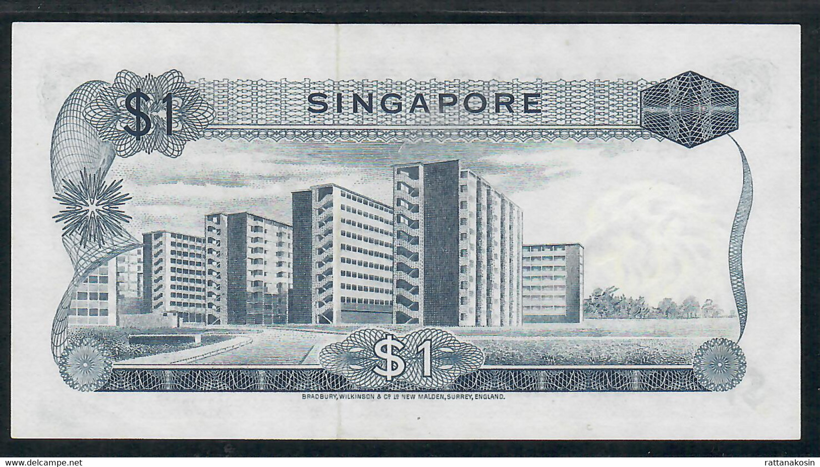 SINGAPORE  P1d 1 DOLLAR  1972 #C/28 Signature 3    AU-UNC. - Singapore