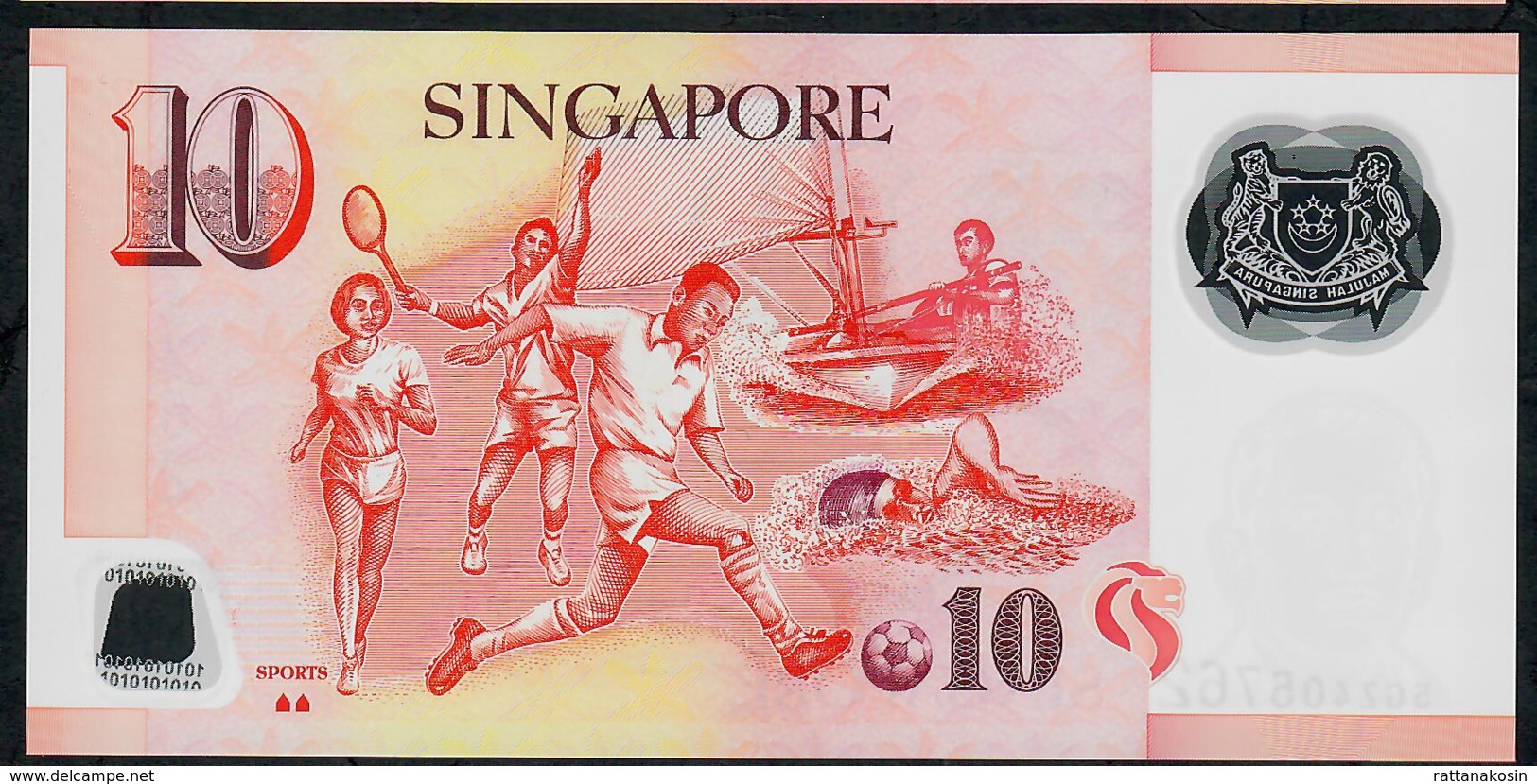 SINGAPORE  P48j 10 DOLLARS  2017 #5GZ 2 Solid Houses AU-UNC. - Singapore