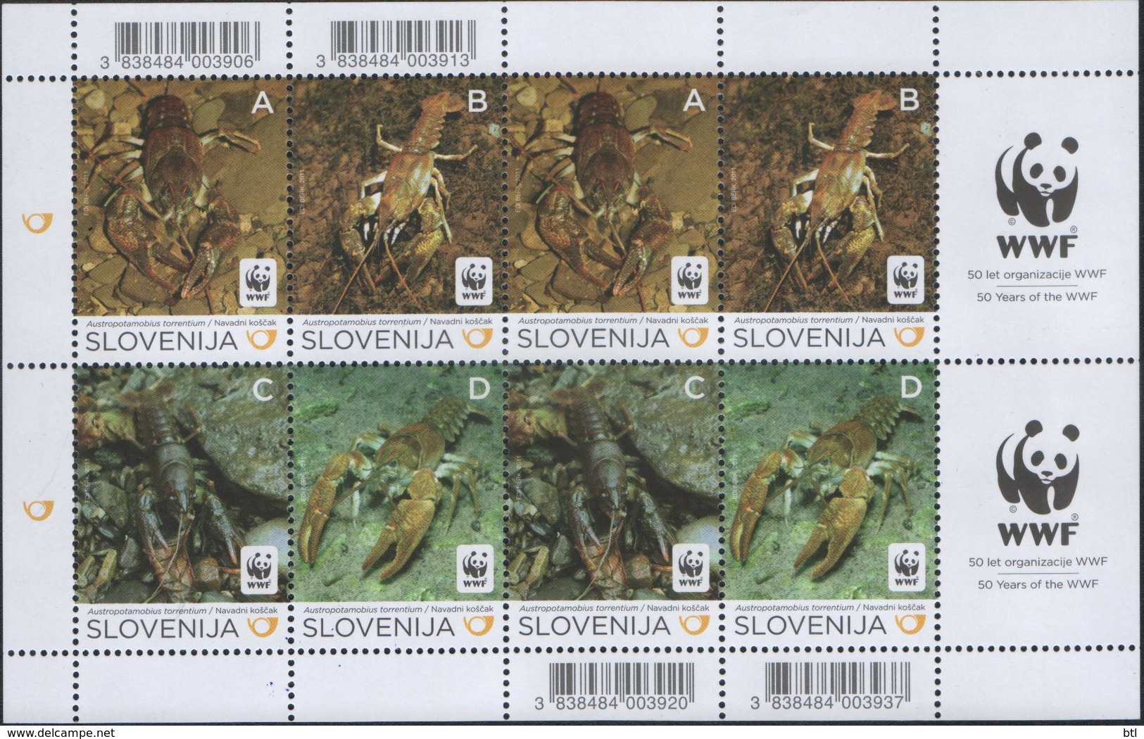 Slovenia - WWF Stone Crayfish - Ungebraucht