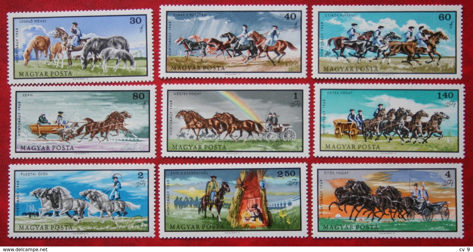 Horses Pferden Chevaux (Mi 2423-2432 Y&T -) 1968 POSTFRIS MNH ** MAGYAR POSTA HONGARIJE HUNGARY HONGRIE - Vanuatu (1980-...)