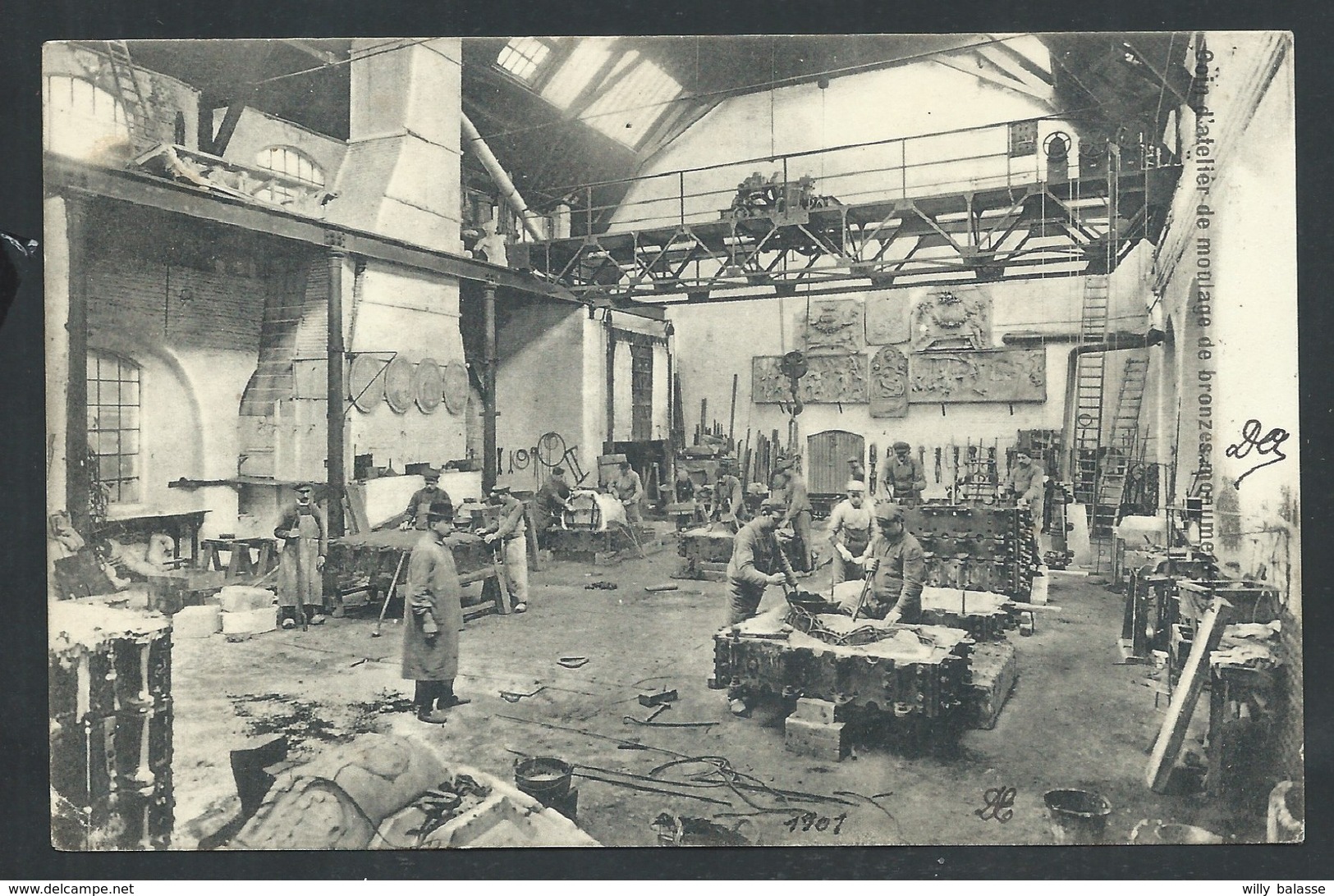 +++ CPA - Bruxelles - MOLENBEEK - Atelier Fonderie - Rue De Ransfort - Compagnie Des Bronzes  // - St-Jans-Molenbeek - Molenbeek-St-Jean