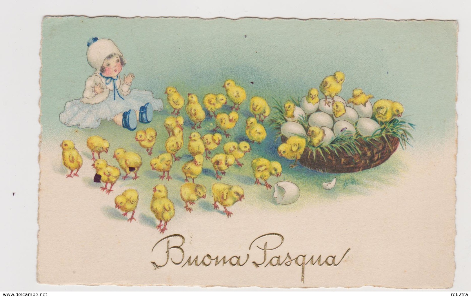 3 Cartoline Illustrate Di Buona Pasqua - F.p.- Anni '1910-1920 - Pasqua