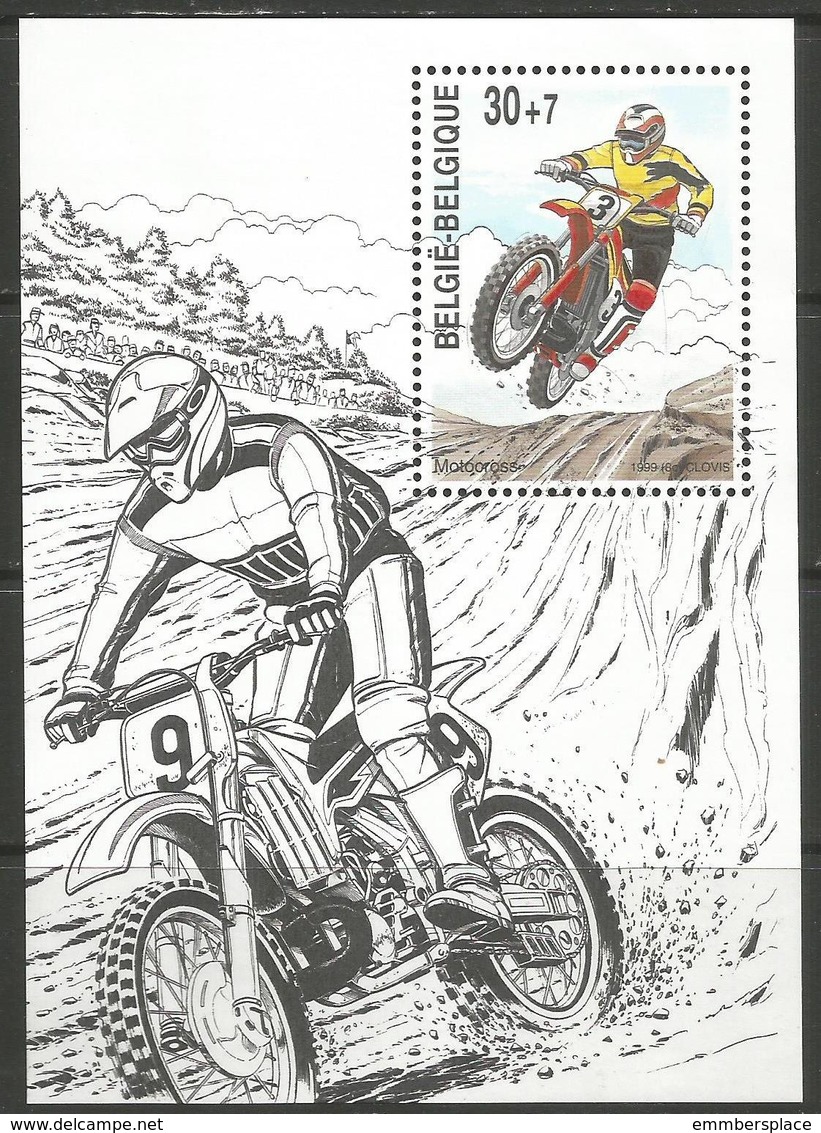 Belgium - 1999 Motor Bikes S/sheet (charity) MNH ** - Nuovi