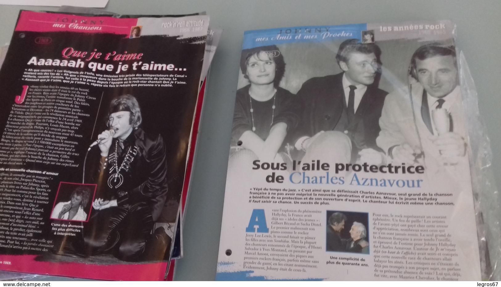 JOHNNY HALLYDAY - CLASSEUR , FEUILLETS ET POSTERS