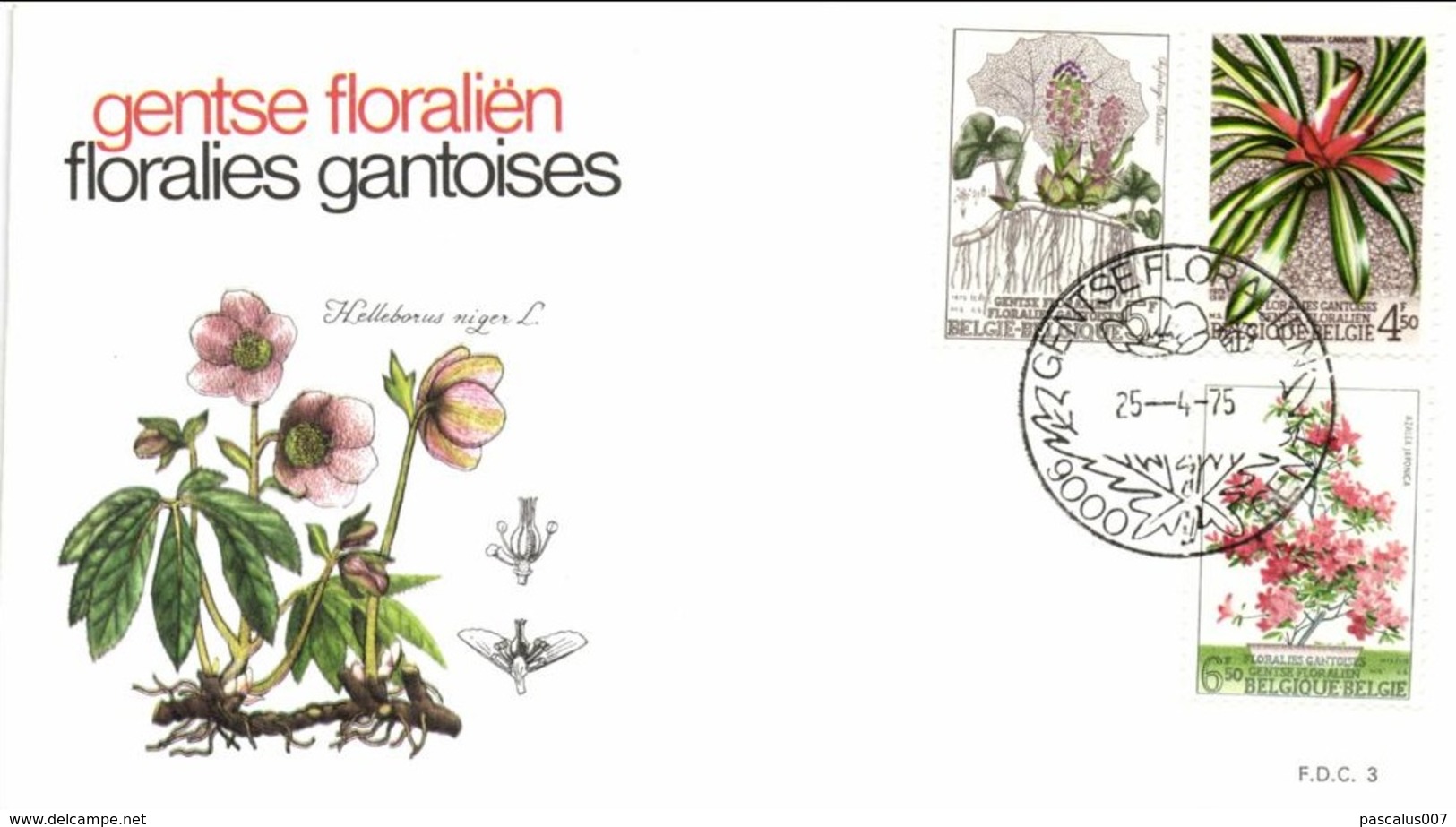 111-09 1749 1751 FDC 3 Floralie Floriade Floralies Gantoises 25-4-1975 9000 Gent - Unclassified