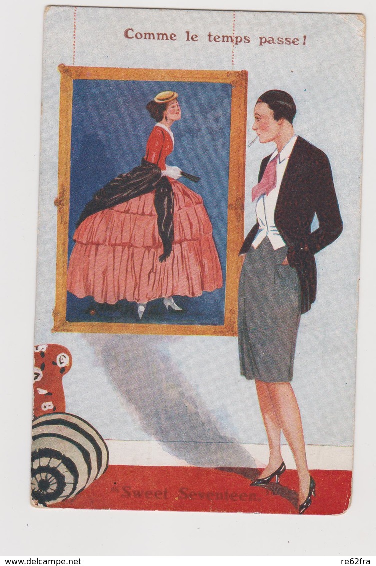 Cartolina Illustrata, Moda "Comme Le Temps Passe ! " - F.p.- Anni '1920 - Moda