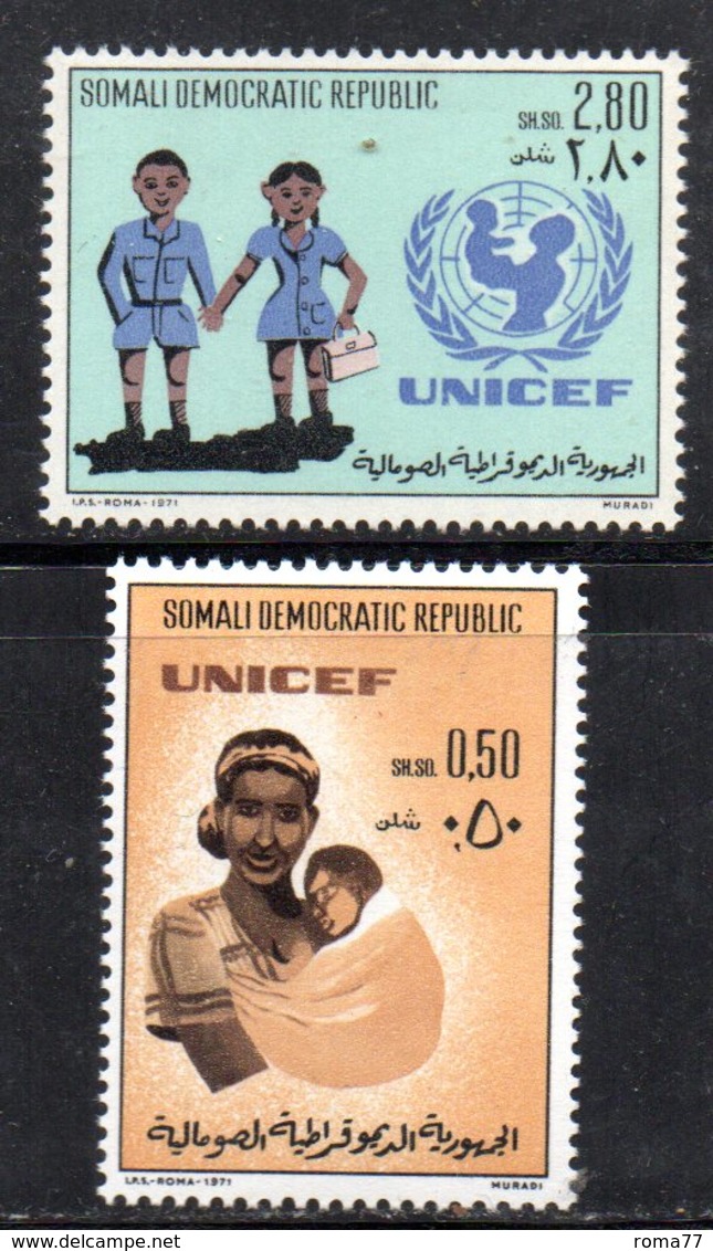 XP127 - SOMALIA 1972 , Yvert N. 146/147  ***  Unicef - Somalia (1960-...)
